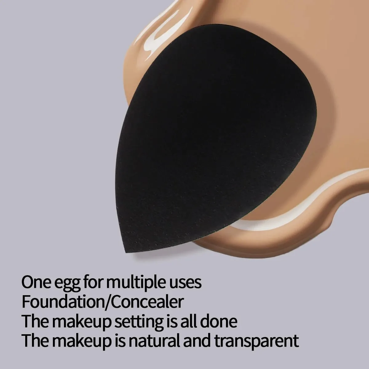 Multi-Specification Best-Selling Black Makeup Sponge Beauty Egg Set High Resilience and No Powder Sticking Facial Makeup Tools