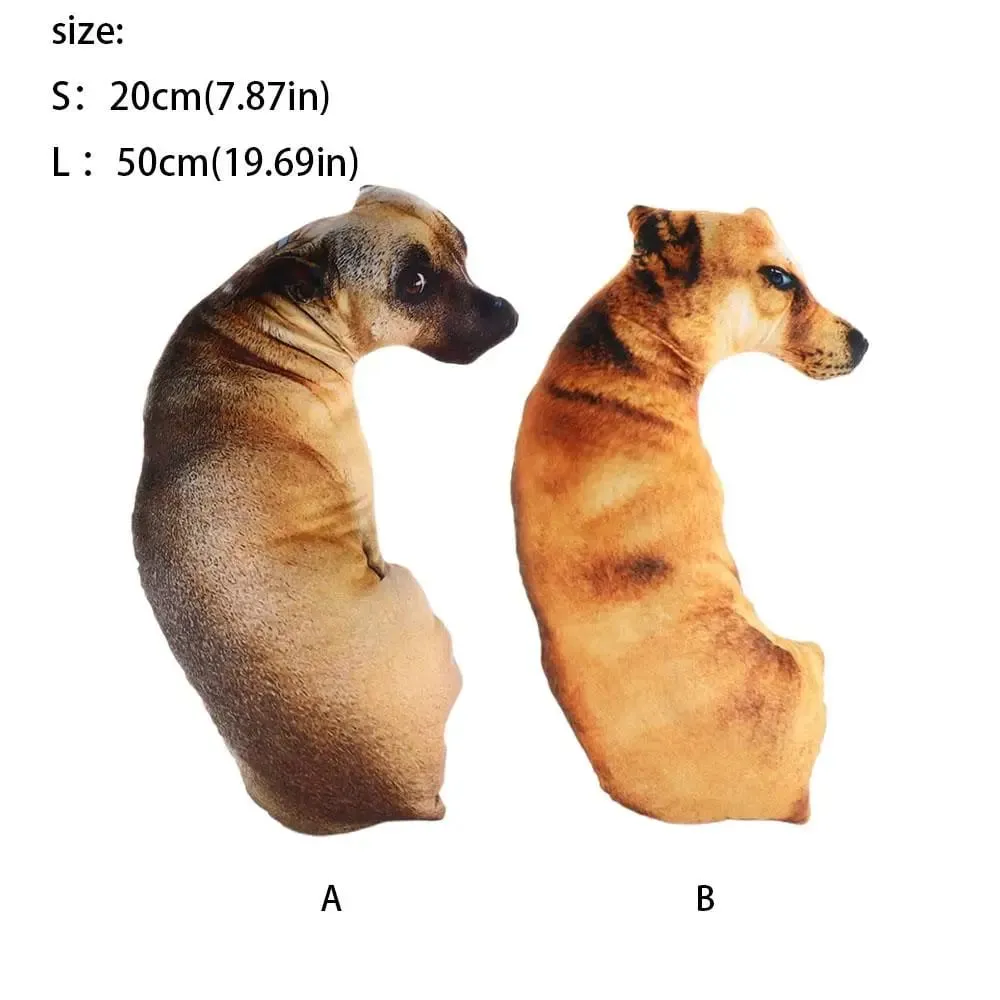 Soft Lifelike Animal Throw Pillow Hound Plush Creative Cushion 3D Dog Pillow Office Toy 3D Lifelike Animal Pet Dog Throw Pillow — image 9
