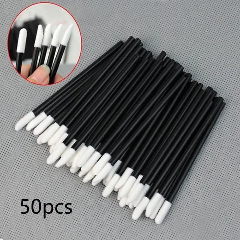 50 PCS Lipstick Brushes Applicators Lip Brush Cosmetic Mascara Wands Makeup Beauty Tool Lip Gloss Applicator Make up Brushes