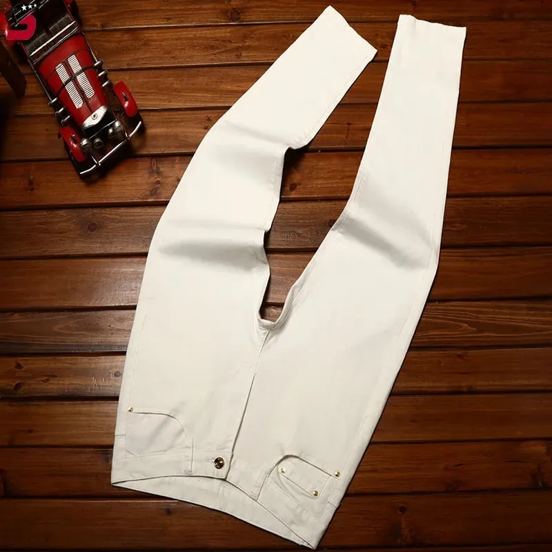 Summer thin jeans men's affordable luxury fashion high-end stretch slim fit ankle-length pants casual trend — image 5
