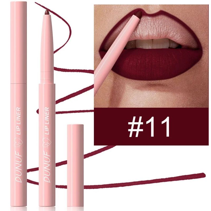 12 Kinds Of Waterproof Lip Liner In Different Colors Matte Finish Easy Coloring Non Fade Color Rendering Lip Gloss Beauty