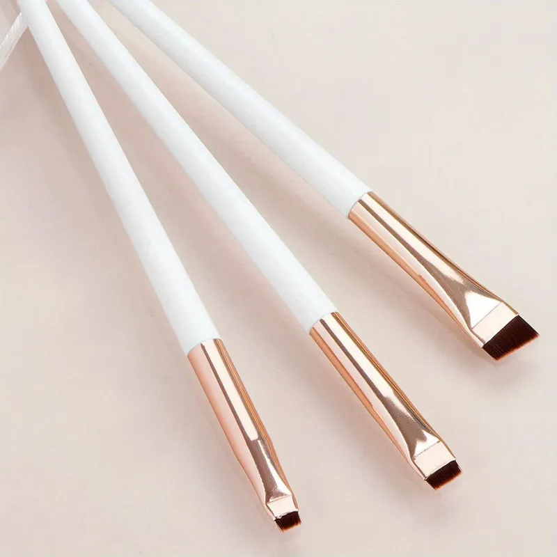 3pcs Makeup Brush Set Blade eyeliner brush fine oblique head eyebrow brush outline eyeliner ultra-thin eye shadow brush makeup b — image 17