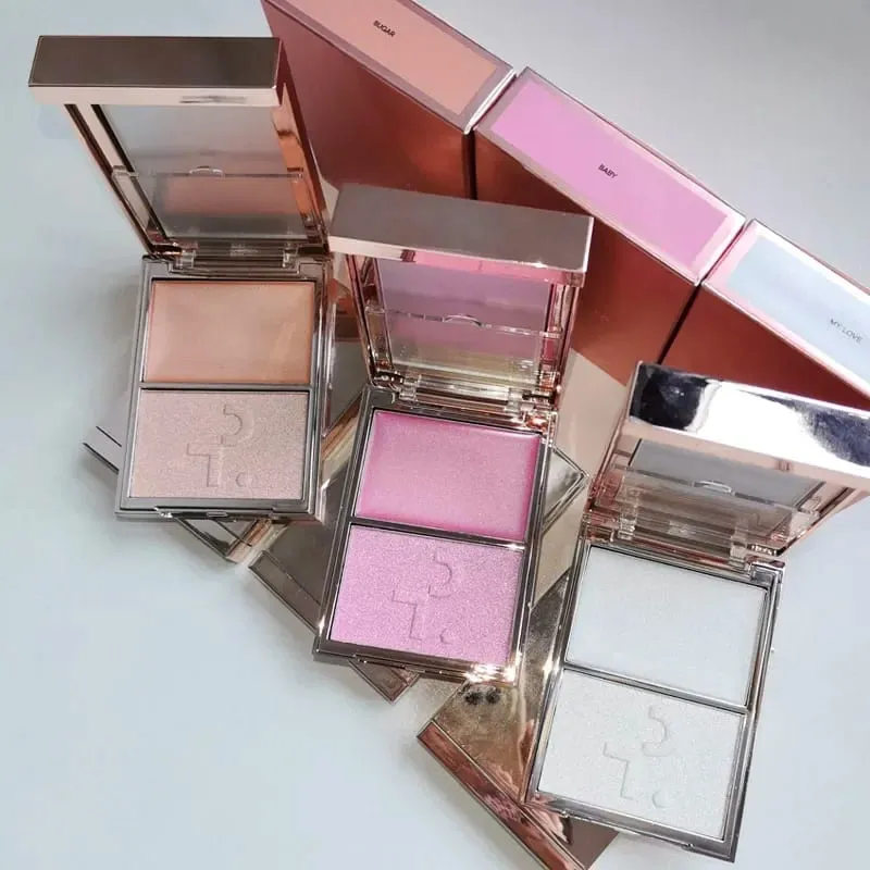 Patrick 2 in 1 Cream & Powder Blush Palette Dual Cheek Blush Duo Lasting Natural Brightening TA Makeup Cosmetics She's That Girl — image 3