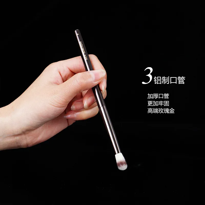 1 piece #4 Crease Makeup brushes Eye shadow Make up brush Highlighter exquisite Professional Cosmetic tool metal handle with box — image 3
