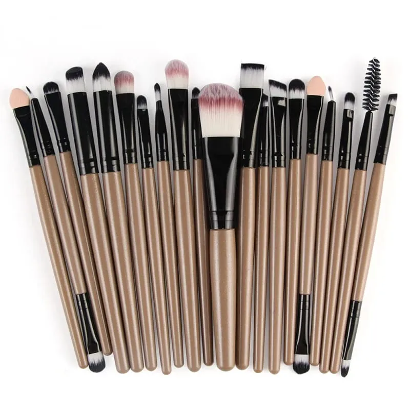 20 PCS Makeup Brush Set Eye Shadow Brush Set Foundation Brush Beauty Tools Soft Man-made Fibers Full Set Makeup Brush — image 15