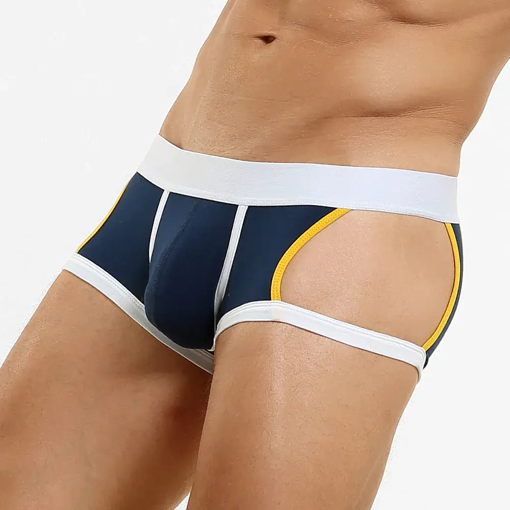 Men's Low-Waist U-Shape Flat Briefs Underwear Trendy Side-Light Design Comfortable Innerwear for Men — image 3