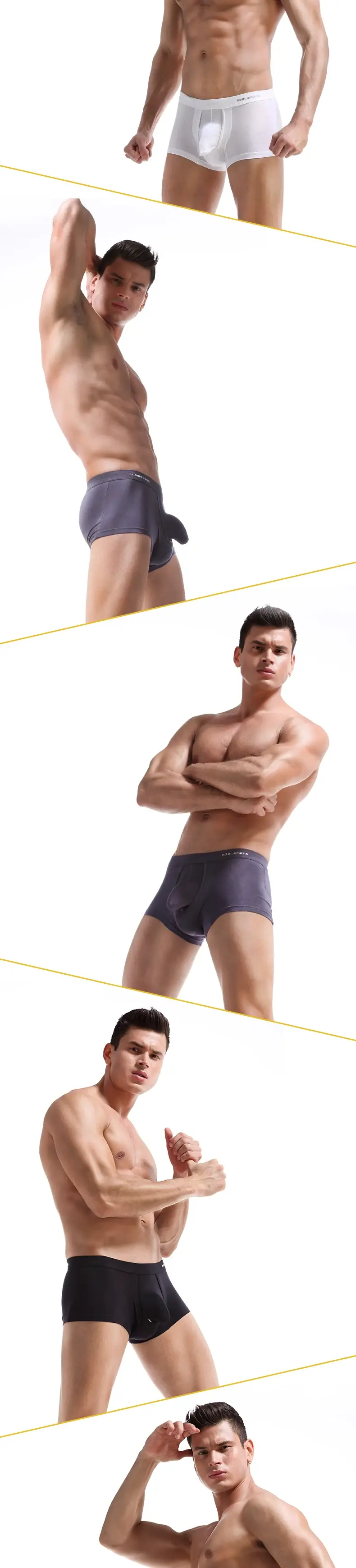 Austrian spermatic cord bullet separation underwear men's scrotal vein underpants Ice silk pouch curved men's boxers — image 7
