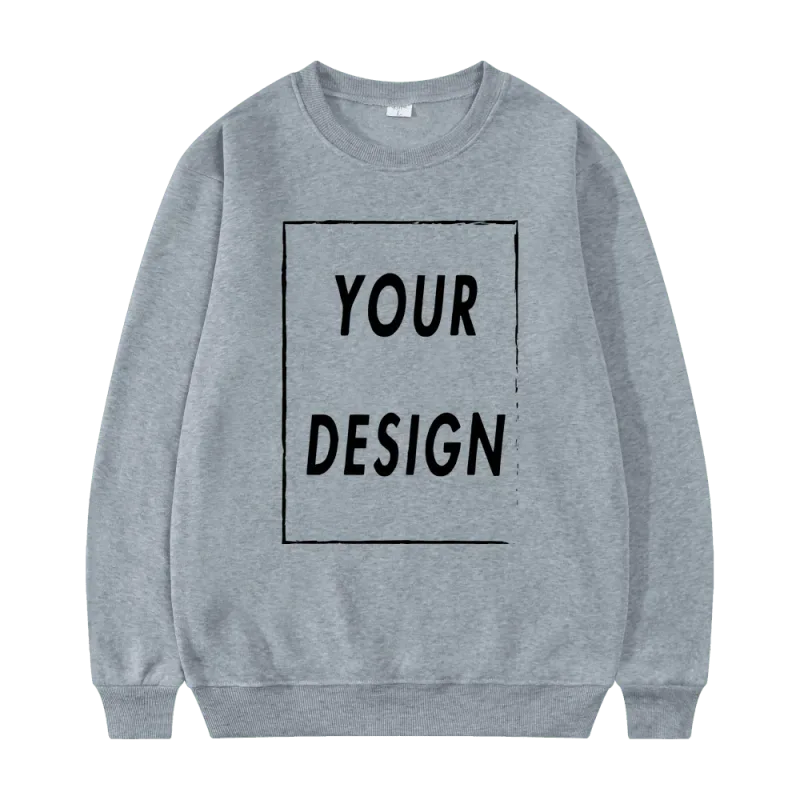 2025 Unisex Sweatshirt Customized with Your Logo Round Neck Sweater Fashionable Men's and Women's Casual Sweatshirt — image 7