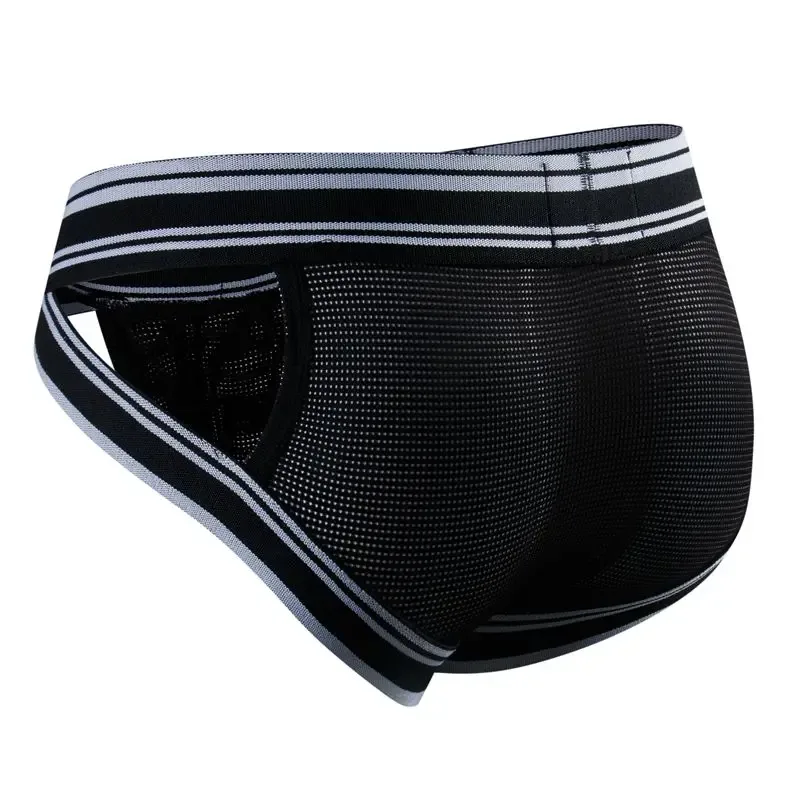 Jockmail Sexy Underwear Men Briefs Male Panties Pouch String Bikini Hombre Slips Cuecas Lingerie Erotic Underpants Summer Mesh — image 6