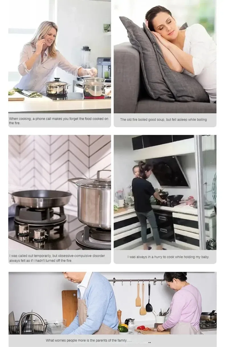 Gas stove automatic shutdown timer kitchen intelligent switch anti dry burning accessories gas natural gas