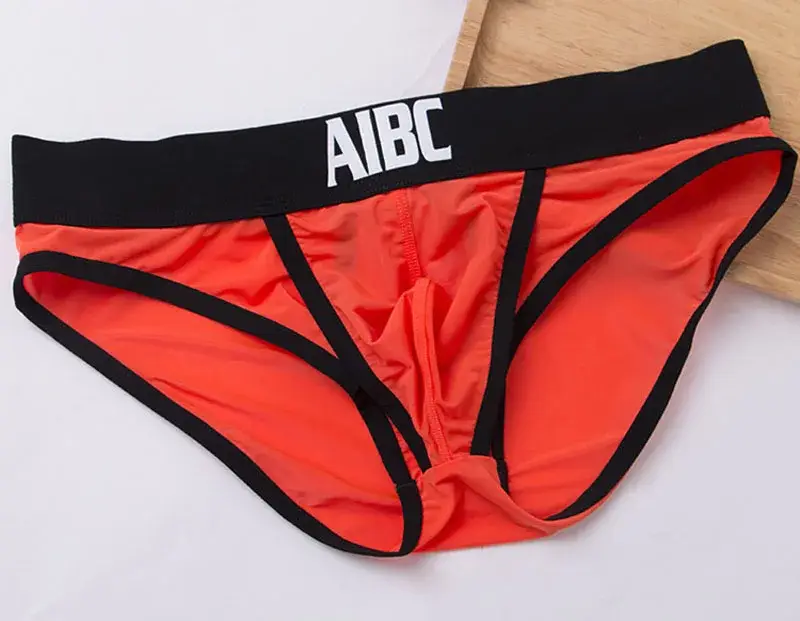 Mens Ice Silk Underwear Open Front Pouch Bulge Low Rise Briefs Sexy Underpants Comfortable Panties for Men — image 12