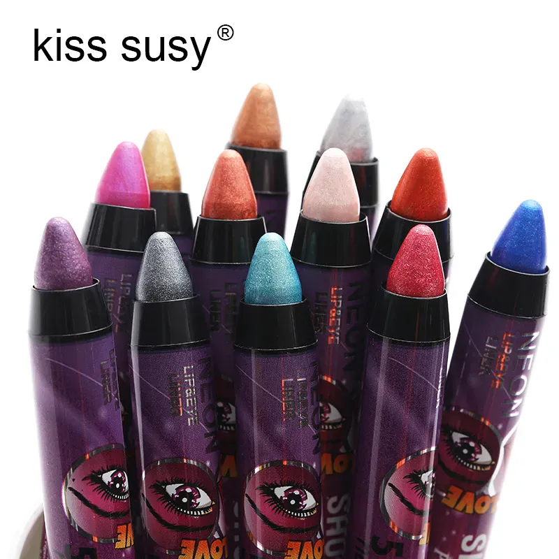 2 In 1 Eyeshadow Lipstick Stick Pencil Waterproof Glitter Matte Eye Shadow Makeup Pigment Eyeshadow Pen — image 2