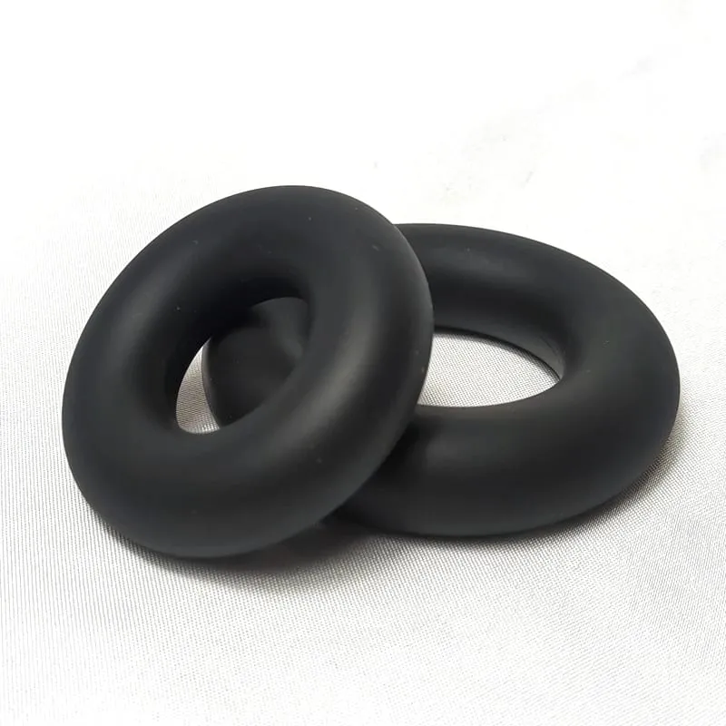 Silicone Soft Male Delay Ejaculation Penis Ring Lock Elastic Cock Rings Exercise Bands Sex Toys for Men Adult Sex Shop Black — image 1