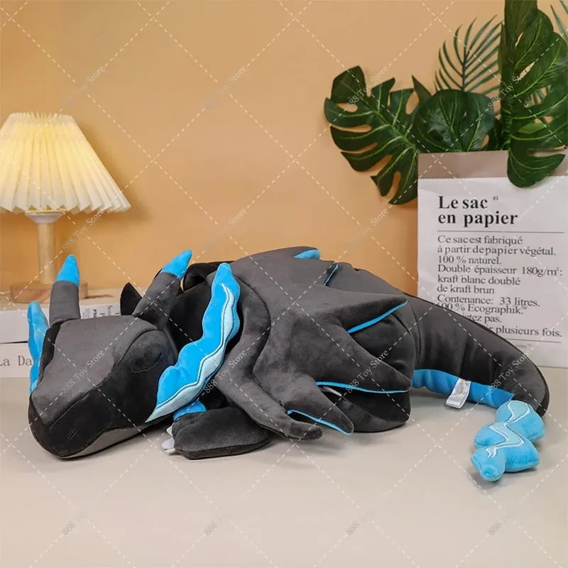 Hot Sale Pokemon Mega Charizard X Sleeping Plush Pillow Series Cute Garchomp Mew Umbreon Cubone Sofa Cushion Stuffed Peluche Toy — image 3