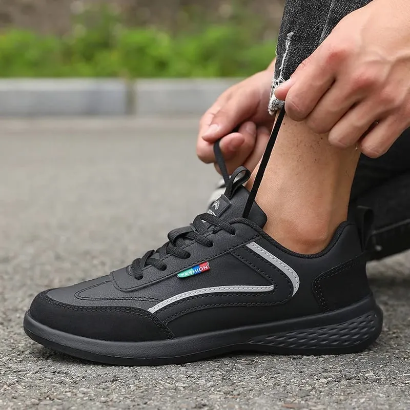 PU Leather Men Shoes Sneakers Summer Fashion Breathable Italian Running Shoes Italian Breathable Leisure Male Casual Sneakers