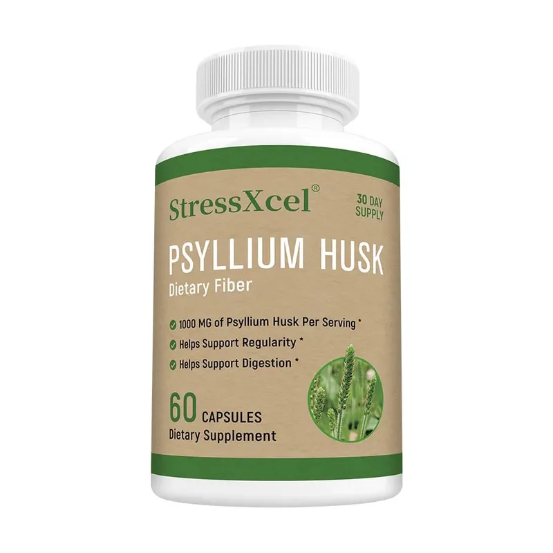 Psyllium Husk - naturliga lösliga fibrer bra för tarmhälsan Rengöring Detox stöder matsmältningssystemets hälsotillskott — image 9
