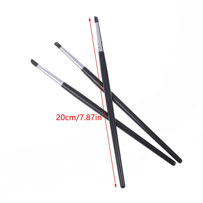 Black Silicone Eyeliner Brush Blade Multi-purpose Eyebrow Lipstick Brushes Easy To Use Nail Painting Pen Eyes Shaping Makeup — image 6