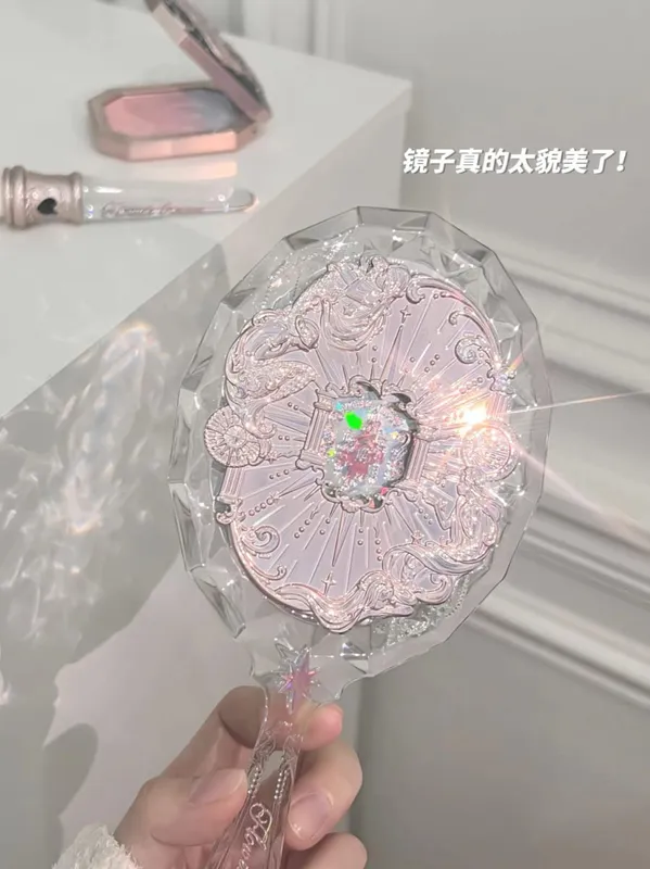 Flower Knows Mirror Moonlight Mermaid THE SWEETIE BEAR Collection Handheld Mirror Limited White Blue Pink Fairy Mirrors — image 12