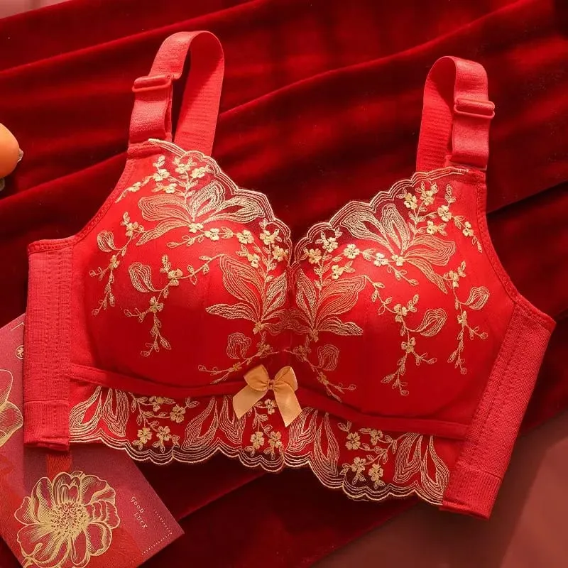 Sexy Lace Bra Push Up Soft Bra Small Breast Gathering Anti-Sagging Lace Women Underwear Adjustable Lingerie — image 11