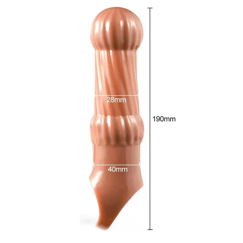 Realistisk Penis Extension Cock Sleeve Genanvendelig Silikone Penis Forstørrelse Forsinkelse Kondomer Til Mænd Dildo Enhancer Sexlegetøj Erotisk butik — image 25
