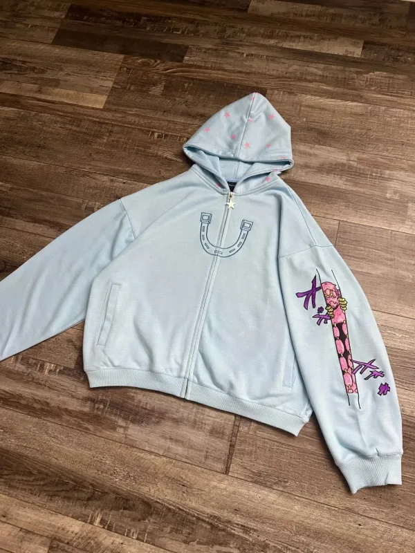 Y2k stoi Hiphop Jojo Bizarre Adventure bluzy Harajuku ponadgabarytowe męskie damskie bluza z kapturem na zamek Hip Hop para bluza uliczna — image 9