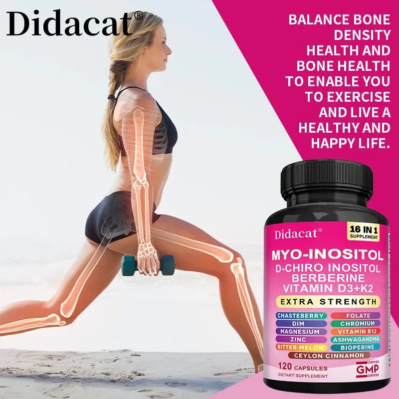 Inositol and D-Chiro-Inositol Vitamin D3+K2 Capsules Support Women's Health Balance Heart Health Promote Skin and Hair Health — image 2