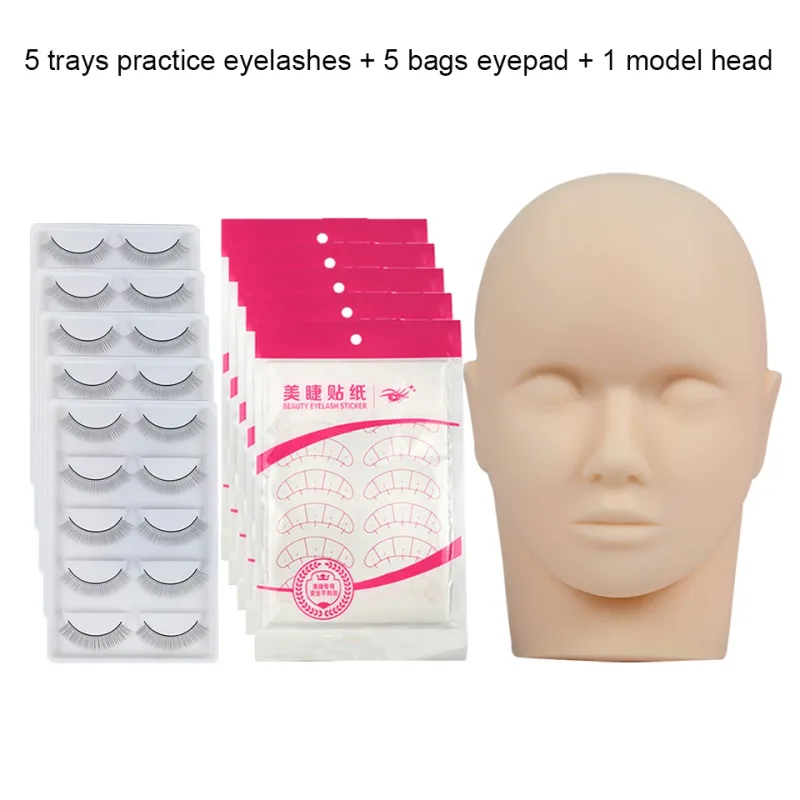 Wholsale Price Practice Lashing Eyelashes Mannequin Head Beginner Training Set Cosmetics Eye Lash Extension Supplies Mannequin — image 25