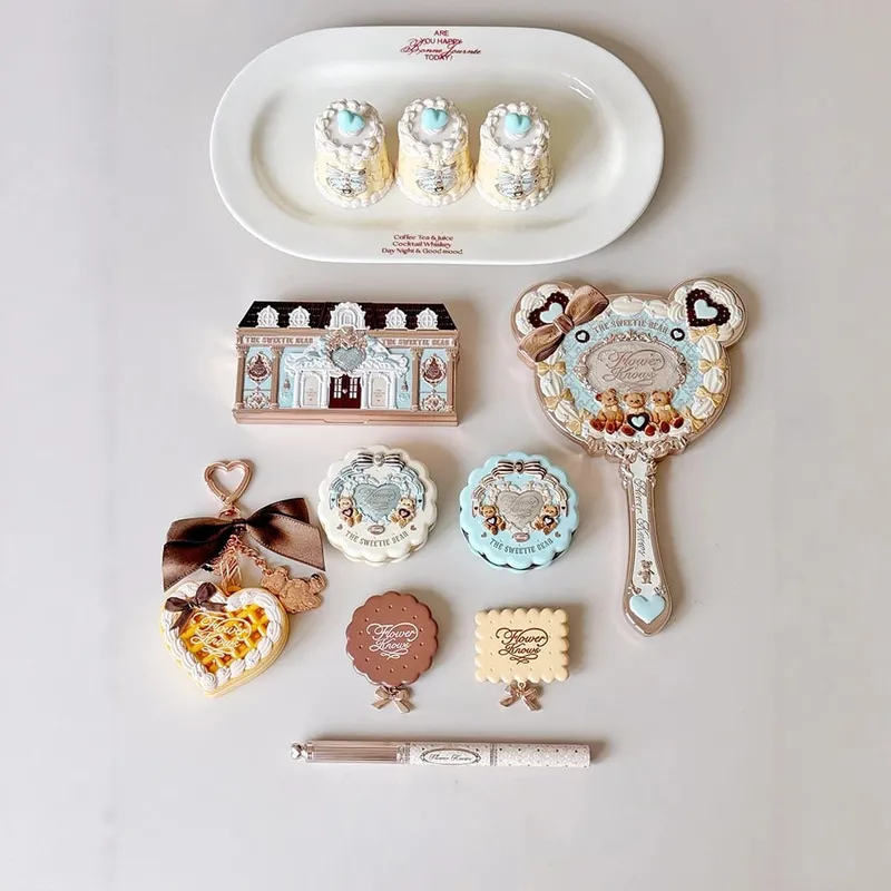 New Arrive Flower Knows The Sweetie Bear Collection Mini Setting Powder Cookie Perfume and Dual Ended Brow Gel and Pencil
