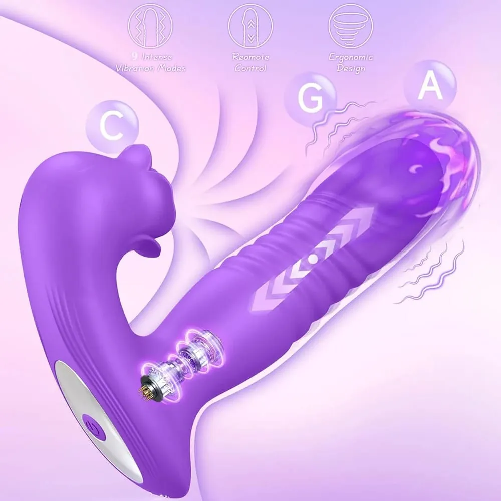 APP Rose Thrust Vibrator Strong Sucking Female Toy Wearable G-spot Clitoris Stimulator Female Clitoris Masturbator Dildo Sex Toy — image 3