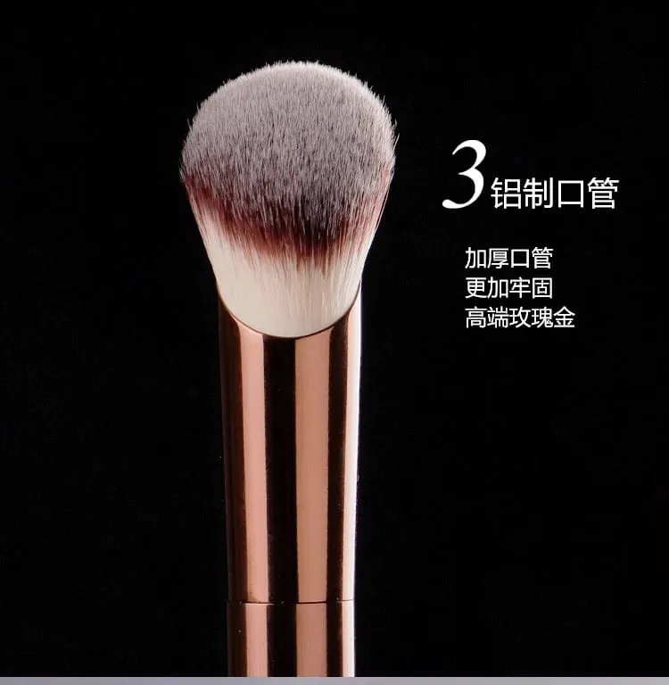 1pc Quick Angled Foundation Makeup brushes Concealer Liquid Foundation Make up brush exquisite Beauty tool Metal Handle — image 3