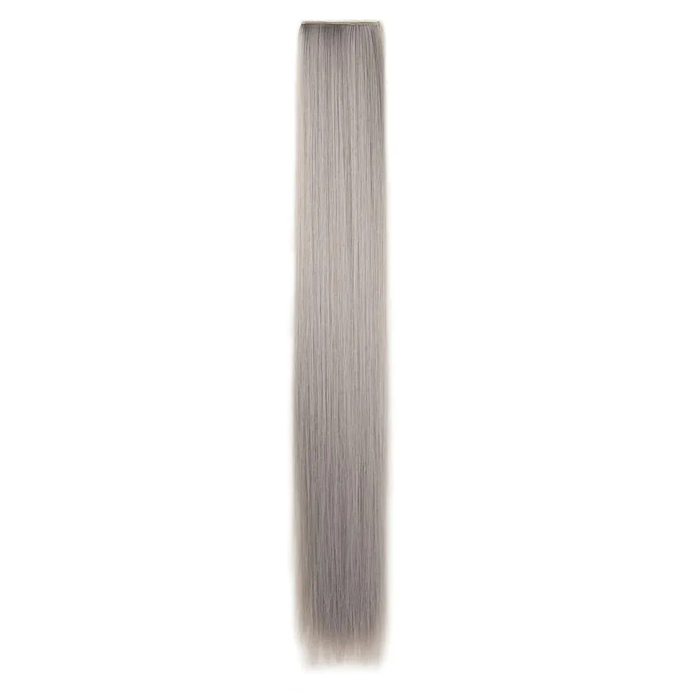 Clip in Hair Extensions Colored Party Highlights 30 inches Multi-colors Straight Hair Synthetic Hairpieces — image 8