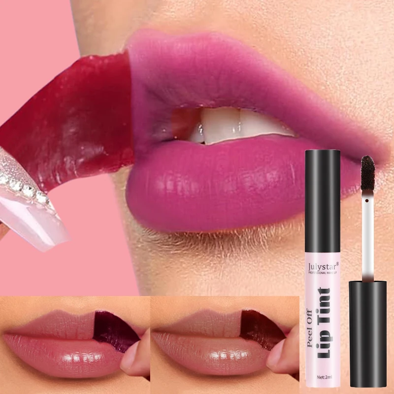 Julystar Peel Off Liquid Lipstick 6 Color Waterproof Lasting Matte Pink Lip Gloss Moisturizer Tear-off Lip Stain Cosmetic Makeup — image 4