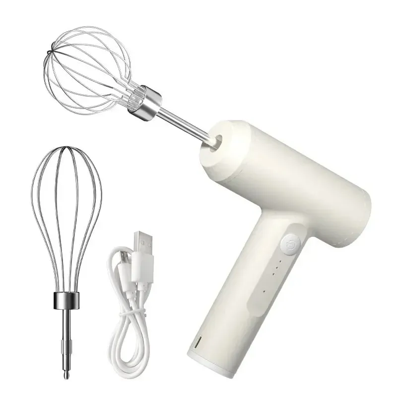 Electric Egg Beater Food Whisk Handheld Rechargeable 3 Speeds Egg Beater Baking Dough Cake Cream Mixer Kitchen Cooking Tools — image 10