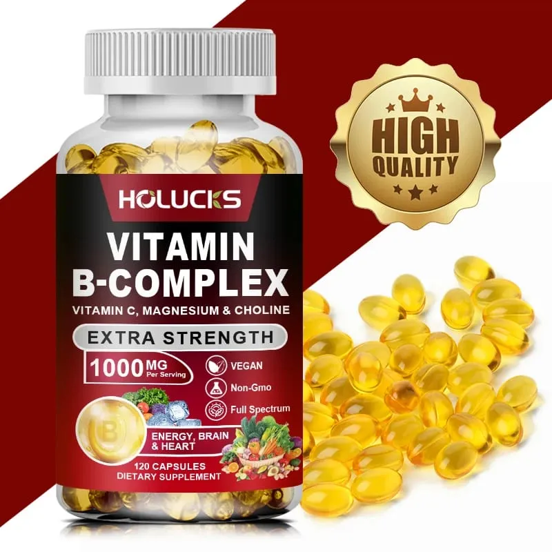 อาหารเสริมวิตามินบีคอมเพล็กซ์ อุดมไปด้วย B1 B2 B3 B5 B6 ไบโอติน ความแข็งแรง พลังงาน สนับสนุนสมองและหัวใจ ส่งเสริมการเผาผลาญ — image 1