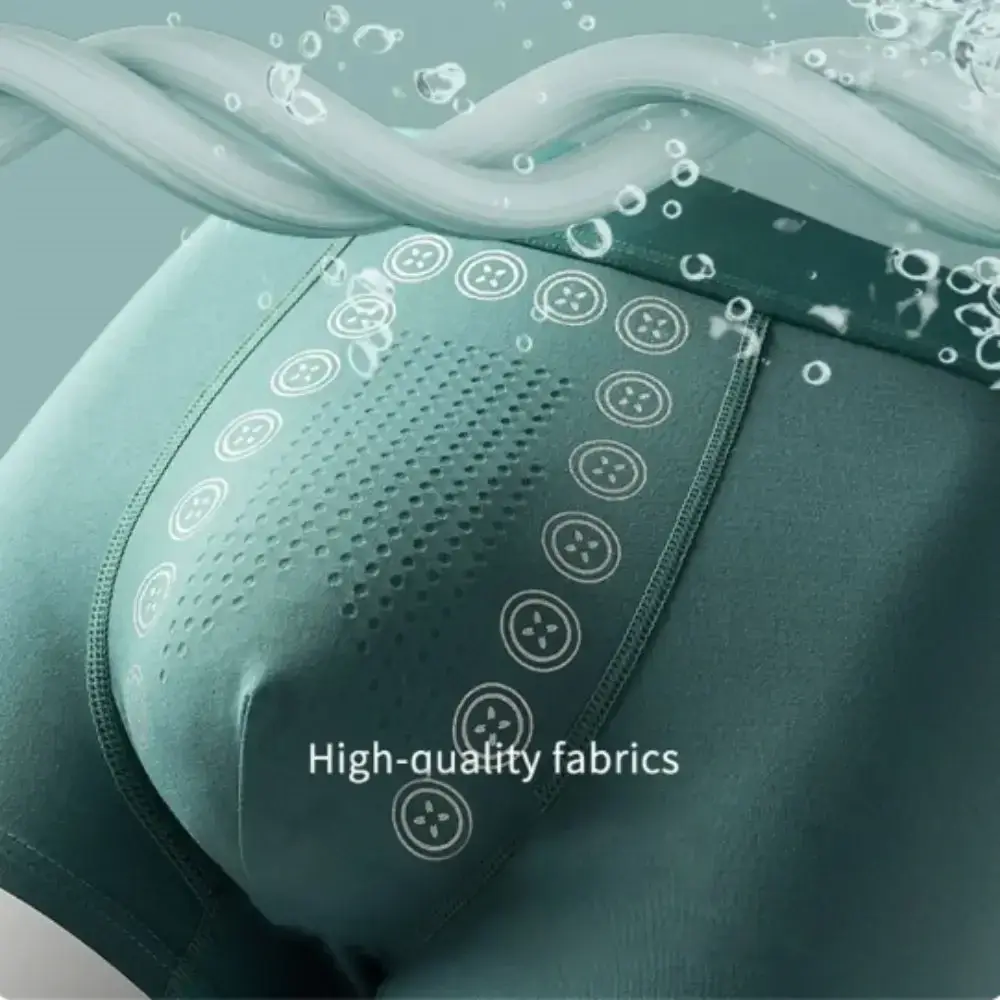 4pcs Boxer Shorts Men's Ice Silk Underwear Cool Underpants Breathable Sexy Thin Panties Sexy U Convex Lingerie — image 11