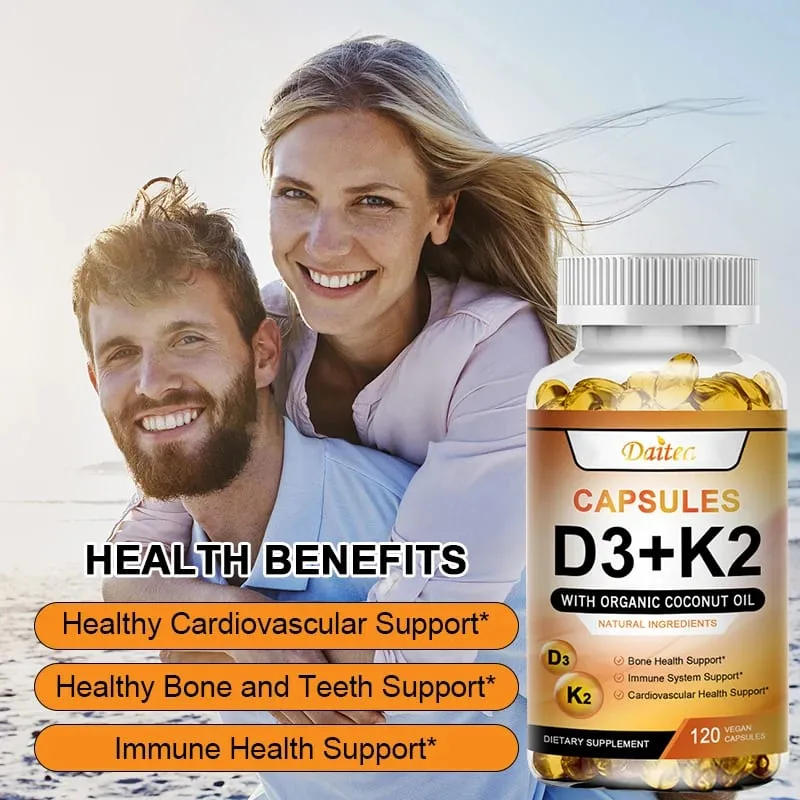 Daitea Vitamin D3+K2 Immune System Collagen Boosting and Skin Health Supplement — image 4