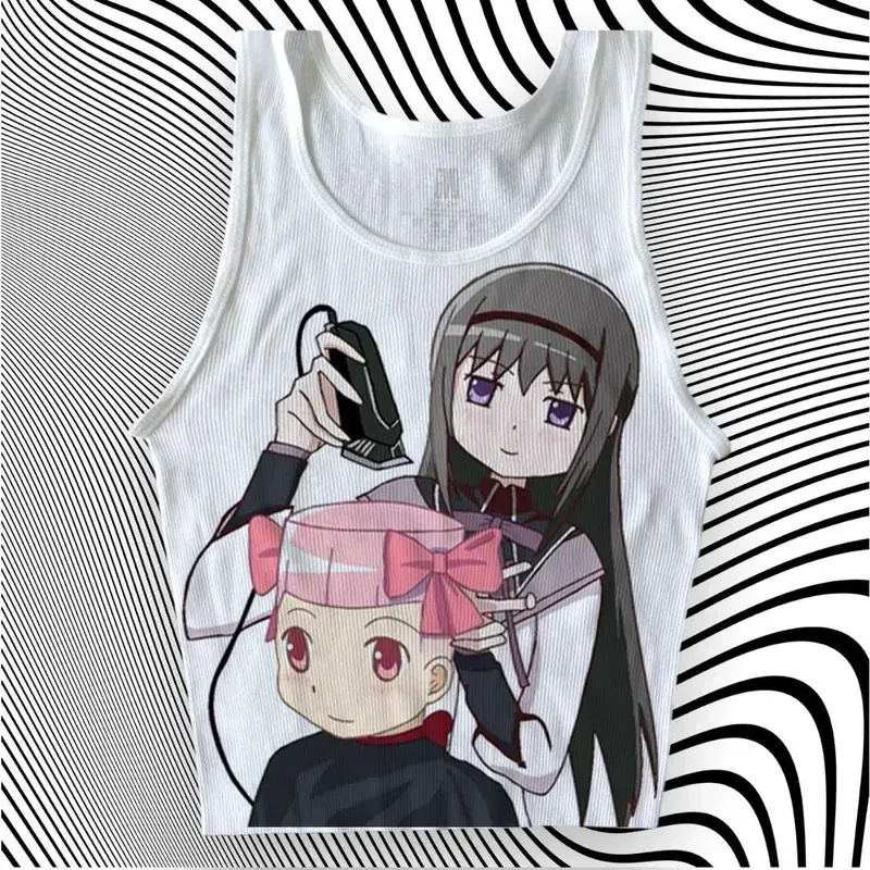 2000s Punk Print Anime Graphics Tanks Camis Top Grunge Vintage Gothic Women Corset Clothes Streetwear Y2k Tops Emo Crop Top Kpop — image 4