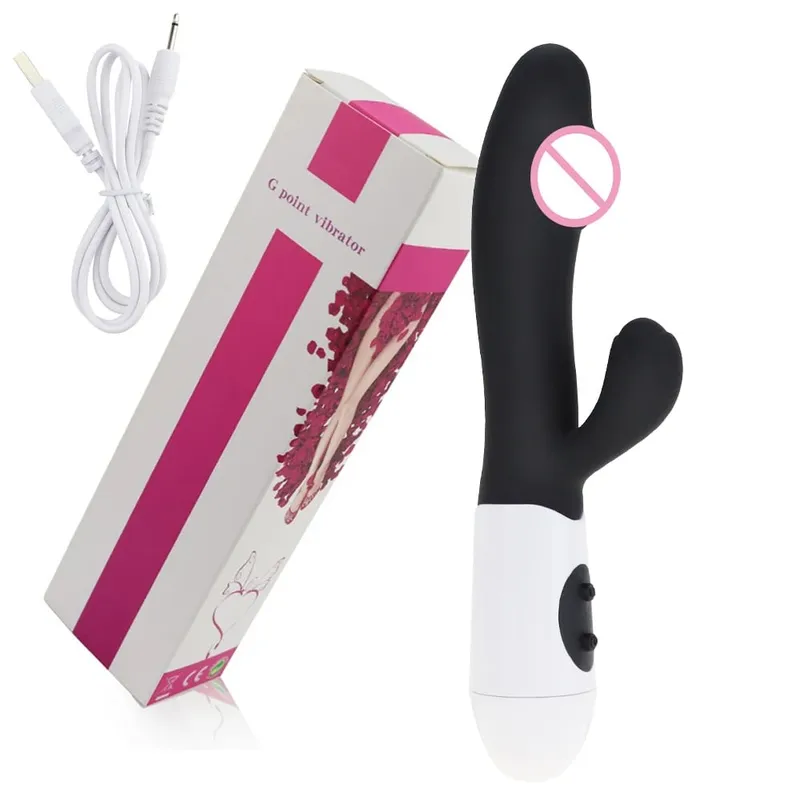 Realistic Rabbit Dildo Dual Vibrator G-Spot Clitoral Stimulation Massager Powerful Vibrating Vagina Masturbator Women's Sex Toy — image 12