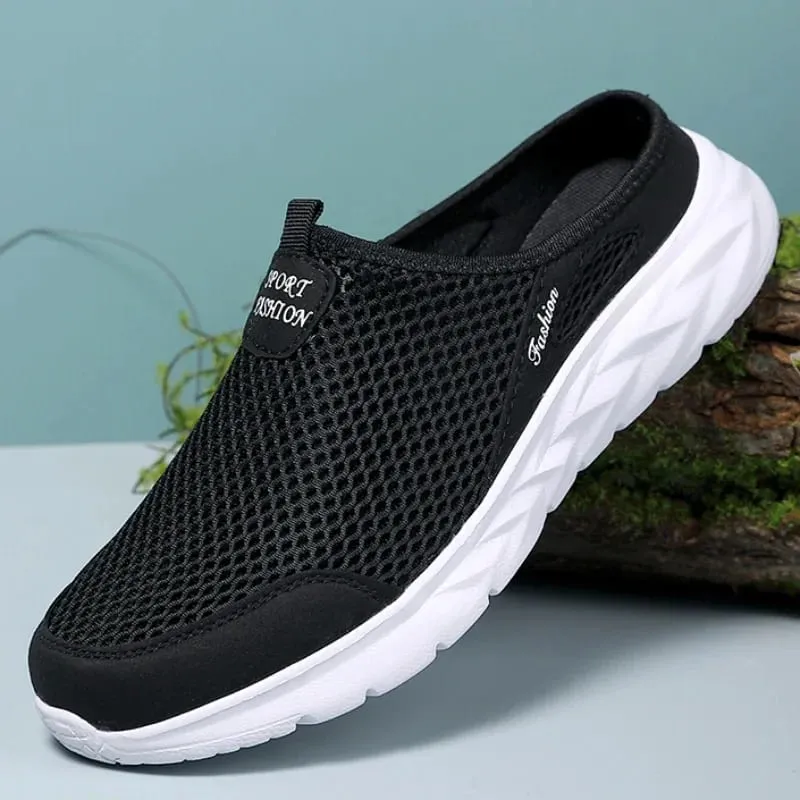 Hot Sale Men Half Slipper High Quality New Design Mesh Shoes Breathable Outdoor Sandals Comfortable Couples Walking Shoes — image 1