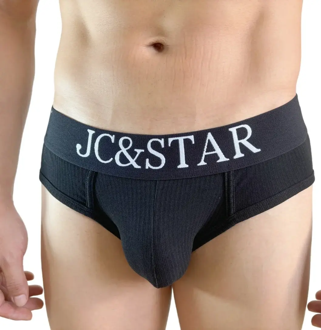 Sous-vêtements athlétiques à coupe haute pour hommes, slips en coton côtelé, confort de sport, Bikini Slip Tanga pour hommes — image 5