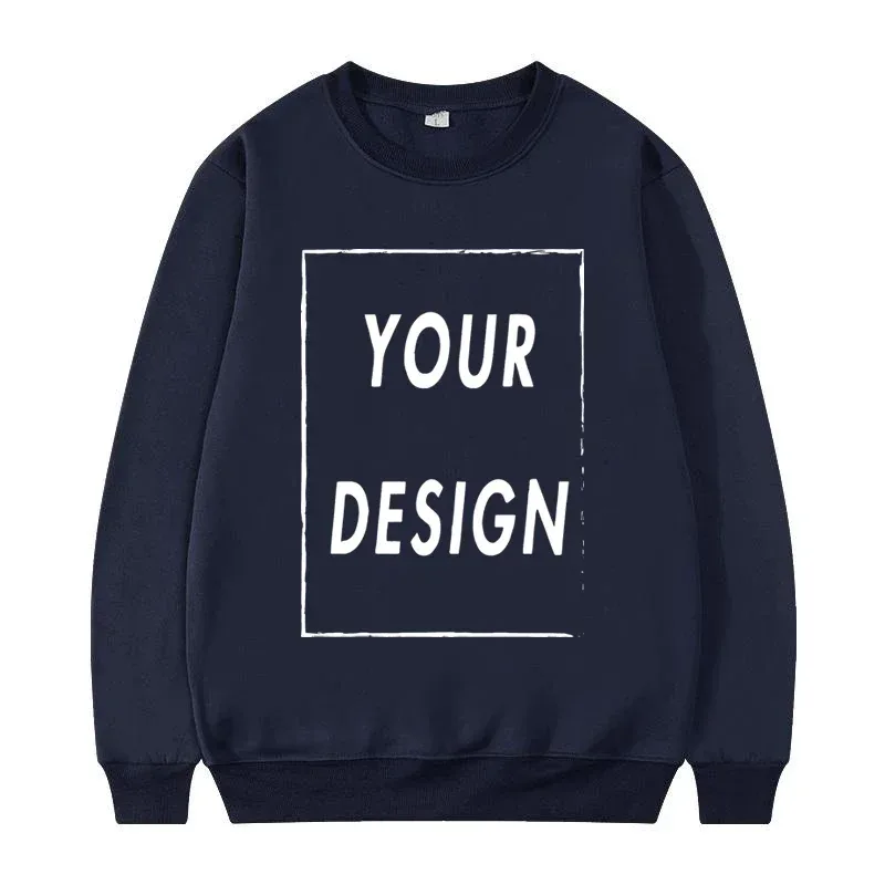 2025 Unisex Sweatshirt Customized with Your Logo Round Neck Sweater Fashionable Men's and Women's Casual Sweatshirt