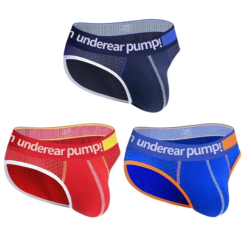 남자의 낮은 허리 슬리밍 메쉬 팬티 U 볼록한 주머니 탄성 허리띠 통기성 다채로운 Jockstrap 속옷