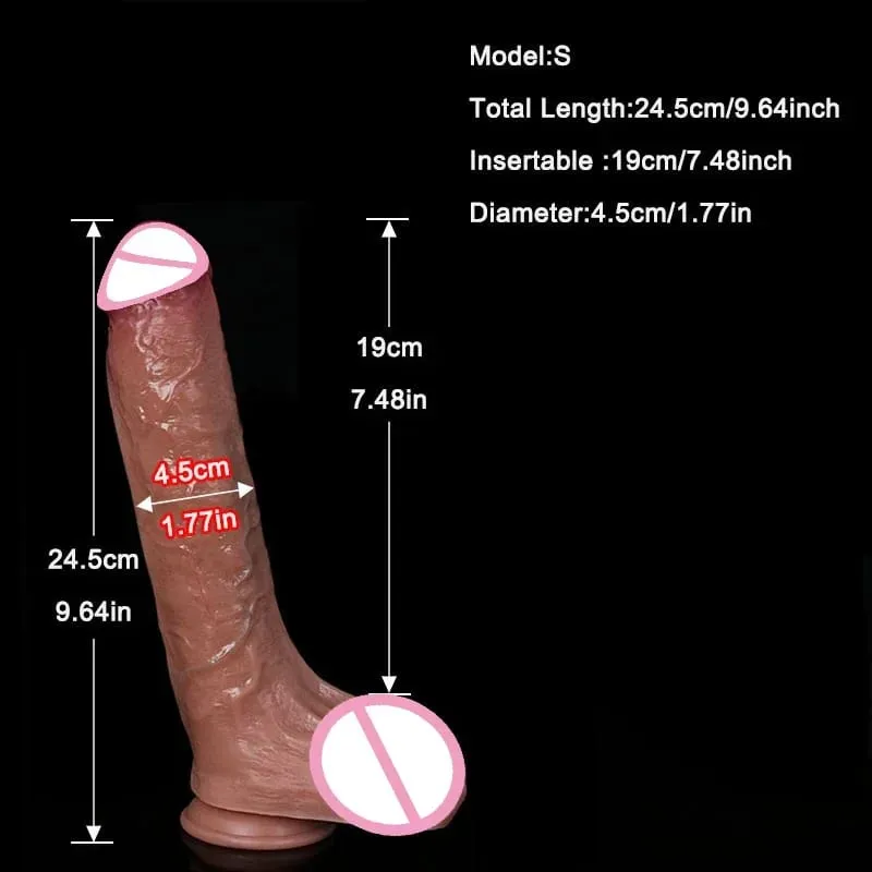 4 størrelser Realistisk blød stor dildo Dobbelt silikone sugekop penis par Onani Kæmpe pik Kvinde Mand Anal Voksen Sexlegetøj — image 10