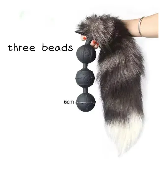 3-7beads Long Large Anal Tail Cosplay Soft Silicone Ball Dilator Sex Toys for Woman Man Anal Plug Massager Pull Beads Buttplug — image 12