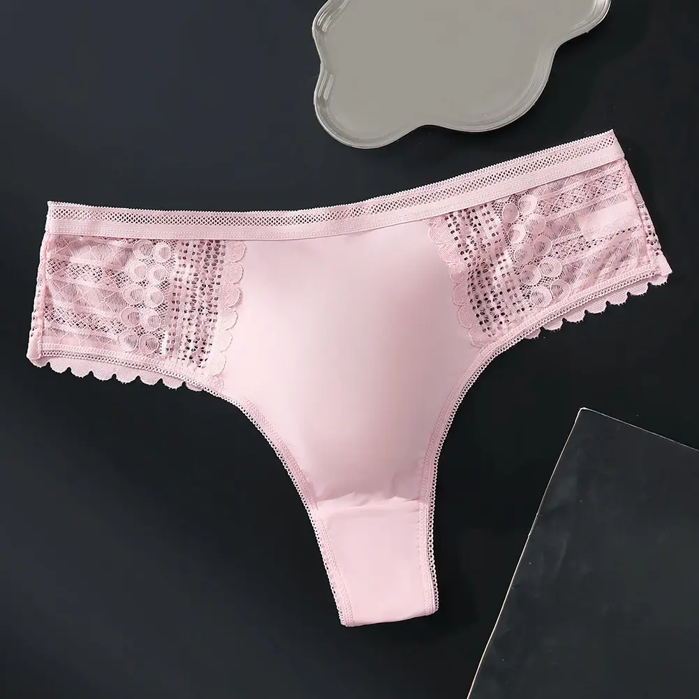1pc Männer Sexy Spitze Slip Nahtlose Eis Seide G-String Unterwäsche 3D Ausbuchtung Beutel Solide Tanga Hohe Elastische Atmungsaktive höschen — image 11