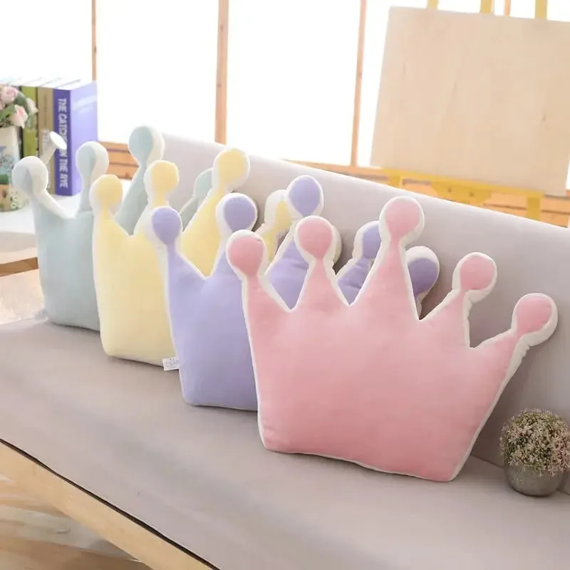 Soft Princess Crown Pillow Stuffed Sleeping Pillow Girl Room Sofa Decor Rainbow Cloud Star celebrity Studio Cushion Gift for Her — image 5