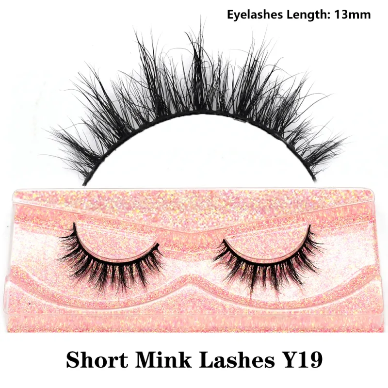 Real Mink Fluffy Short Eye Lashes Extension Wispy Soft Natural Short False Eyelashes Daily Wear Full Strip Lashes Makeup — image 28