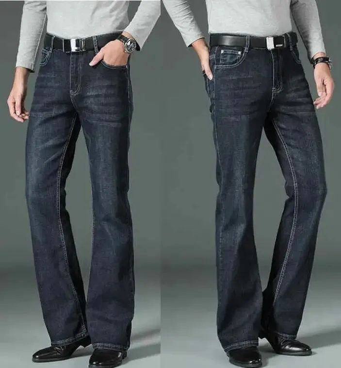 Men's Flared Jeans Loose Men Big-Leg Jeans Men Flared Pants Boot Cut Leg Designer Classic Jeans Multiple Styles Size 28-40 — image 7