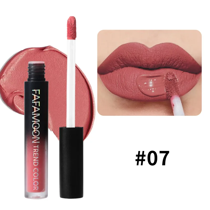 Non Stick Cup Liquid Lipstick 18 Colors Nude Pigment Lasting Lip Gloss Matte Finish Resistant To Fading Waterproof Lip Cosmetics — image 9