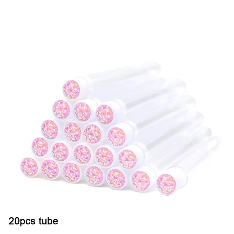 20Pcs Eyelash Brush Tubes With Crystal Lash Mascara Wands Eyebrow Comb Spoolies Container Lash Brush Applicators Makeup Tools — image 12